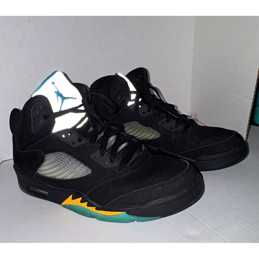 Jordan Air Jordan 5 Retro Aqua Black/Aquatone/Taxi Men's US 10.5 DD0587-047